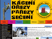 Tablet Screenshot of kacet-stromy.cz